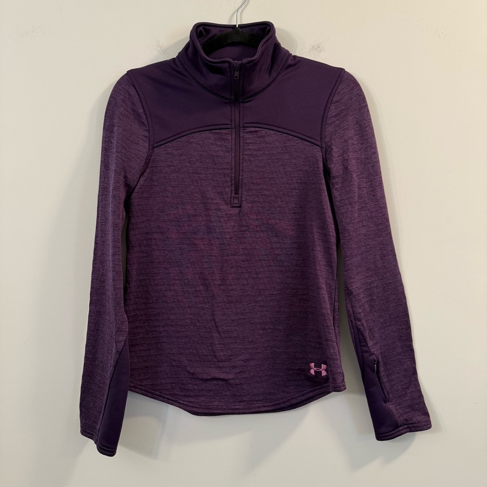 Women’s Under Armour purple ColdGear quarter zip pullover